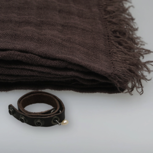 PimpsandPearls – Linnen Sjaal Rechthoek – Choco Bruin 140 x 180 cm