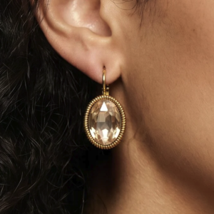 Alternative view of Camps & Camps – Ovale Oorbel Golden Shadow – Swarovski, Goud