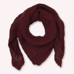 PimpsandPearls – Linnen Sjaal Bandana – Cherry Rood 60×60