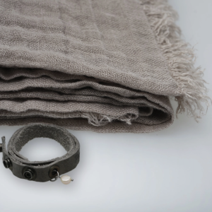 Alternative view of PimpsandPearls – Linnen Sjaal Rechthoek – Cashmere Beige 140 x 180 cm