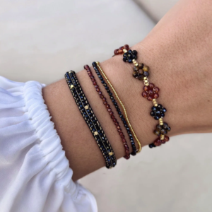 Ibu Jewels – Armband Lulu Wannie – Mix Black - Afbeelding 2