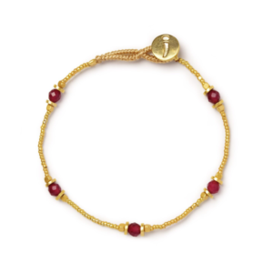 Ibu Jewels – Armband Lulu Moos – Garnet