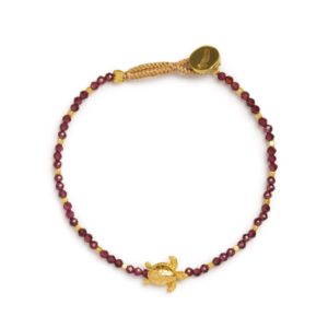 Ibu Jewels – Armband Lulu Turtle – Garnet