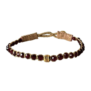 Ibu Jewels – Armband Cap Henry – Garnet