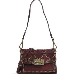 Campomaggi – Schoudertas Agnese "Camaiore" - Wine / Burgundy met Studs