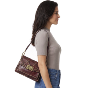 Campomaggi – Schoudertas Agnese "Camaiore" - Wine / Burgundy met Studs - Afbeelding 3