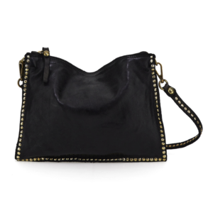 Campomaggi – Leren Crossbodytas KURA “EVA” met studs – Black
