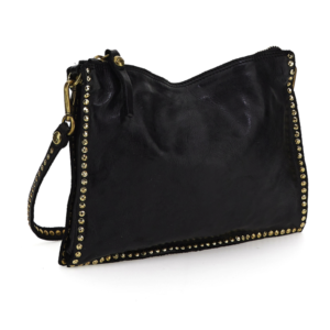 Campomaggi – Leren Crossbodytas KURA “EVA” met studs – Black - Afbeelding 3