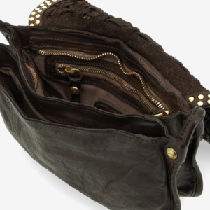 Campomaggi – Leren Schoudertas met studs “Sofia” – Brown (Morro) - Afbeelding 4