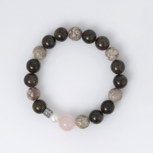 Alternative view of PimpsandPearls – Mala Edelsteen Armband 10 mm – Mix Beige Bruin