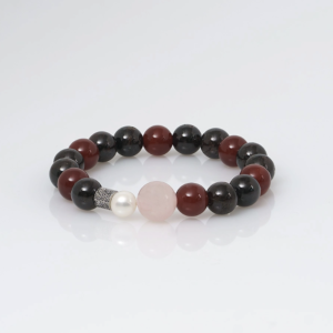 PimpsandPearls – Mala Edelsteen Armband 10 mm – Mix Burgundy