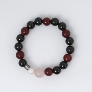 Alternative view of PimpsandPearls – Mala Edelsteen Armband 10 mm – Mix Burgundy